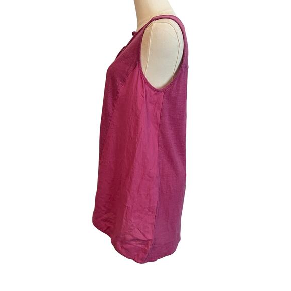 J. Jill Love Linen Tank Top Shirt Size Small Petite Oversized Resort Lagenlook - Picture 2 of 7